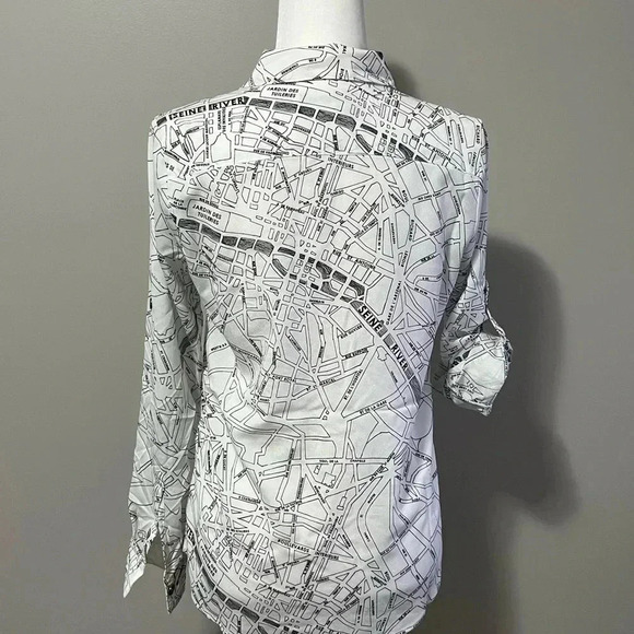 Karl Lagerfeld Paris Long Sleeve Blouse NWOT - Picture 11 of 16